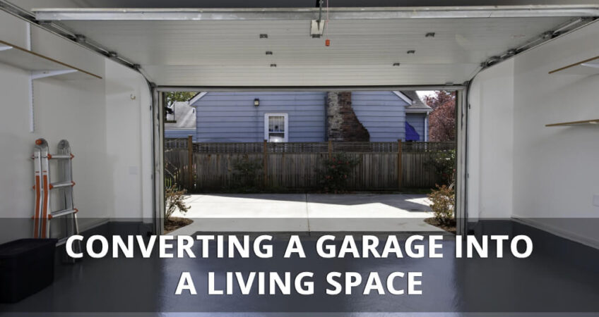 Conversion of garage to a living space
