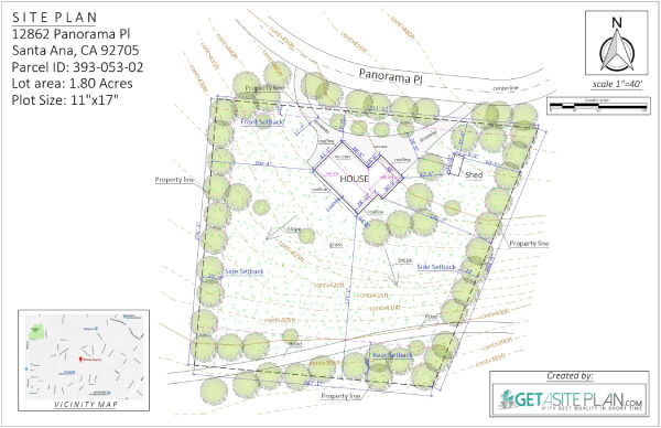 Permit site plan for driveway