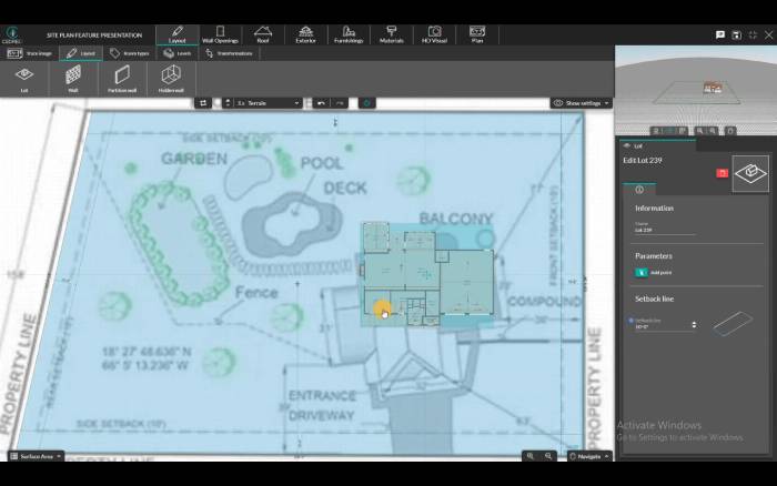 Cedreo site plan design