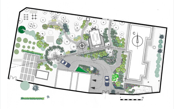 What components are included in plot plans