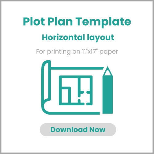 Plot plan template horizontal layout