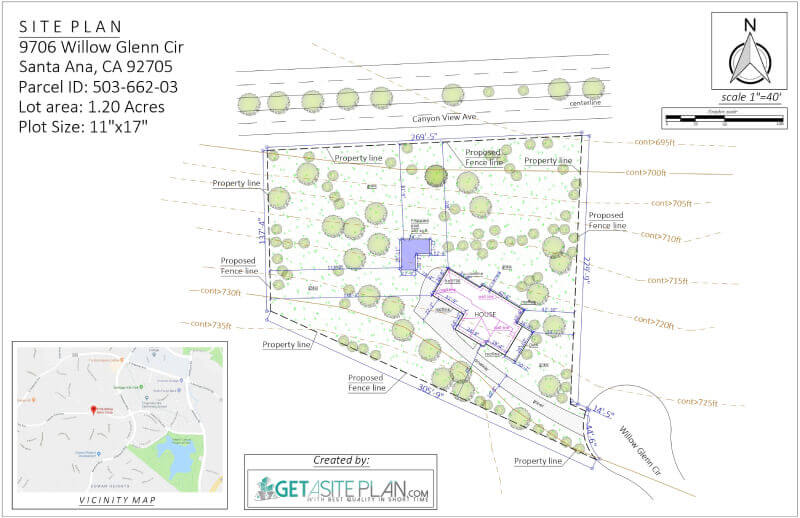 Driveway planning permission site plan