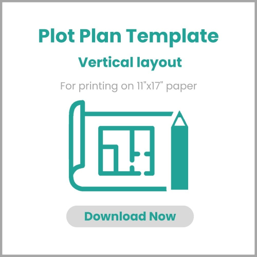 Plot plan template vertical layout