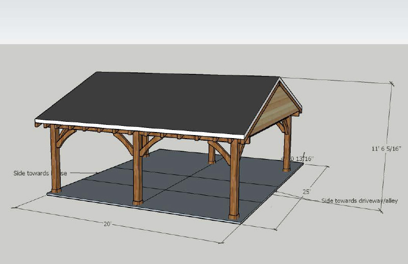 new carport - sketch from the client