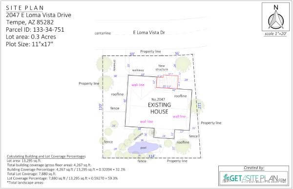 Example of residential site plan