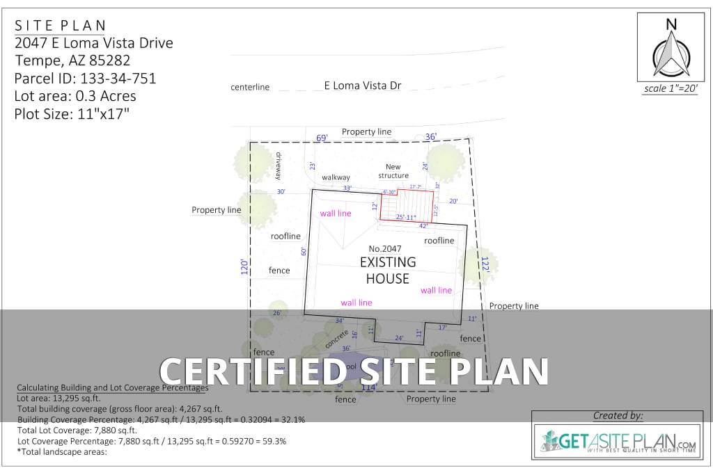 Certified site plan