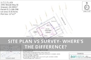 Differences between site plan and survey