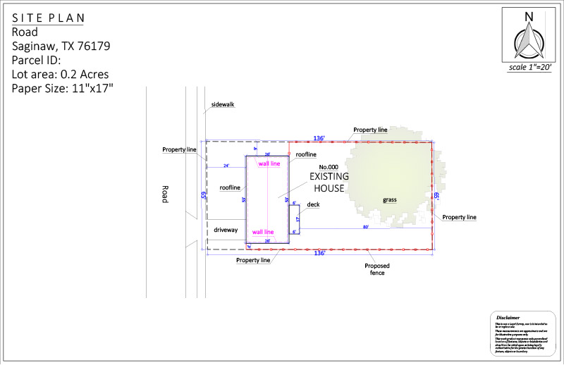 Site Plan For A Fence Permit In Texas