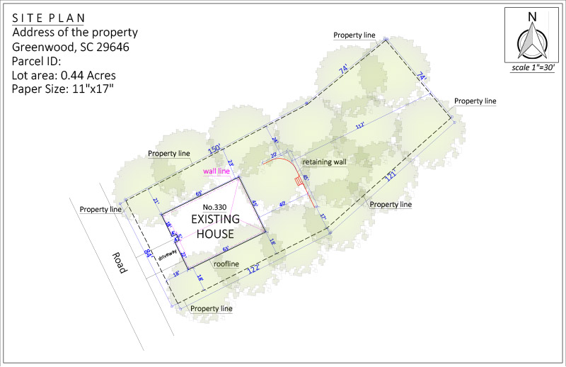 Site Plan For Retaining Wall Permit