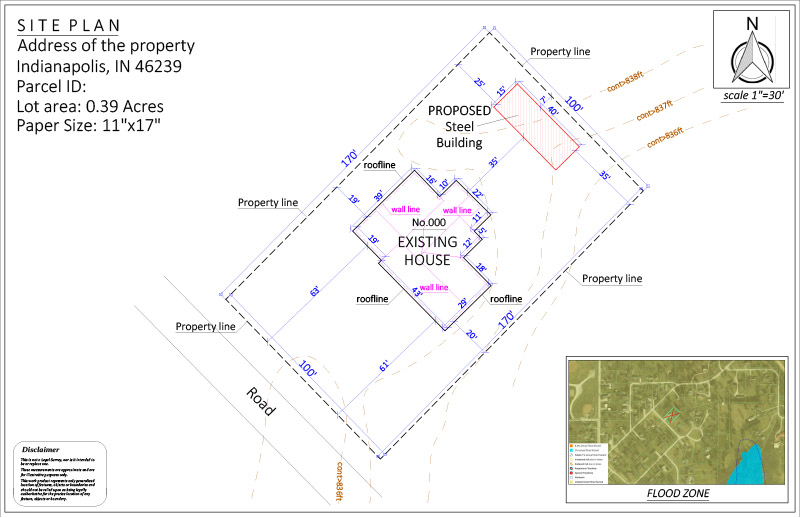 Site Plan For Steel Building Permit