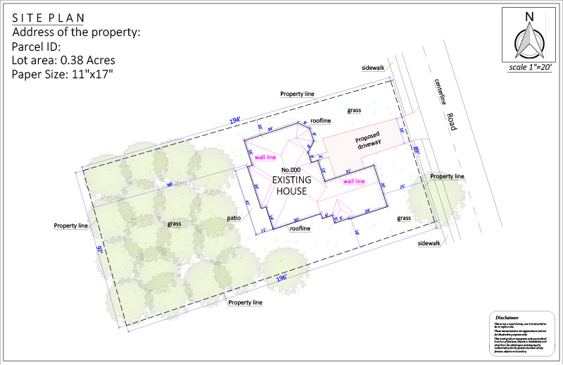 Site Plan For Driveway Permit