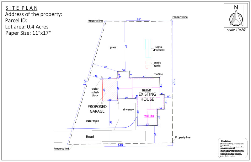Site Plan For Garage Addition Permit