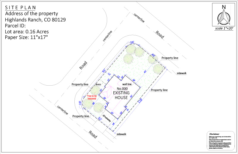 Site Plan for Tree Removal