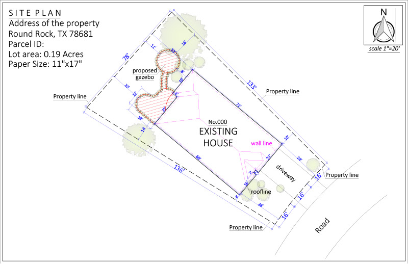 Site Plan for a Backyard Gazebo