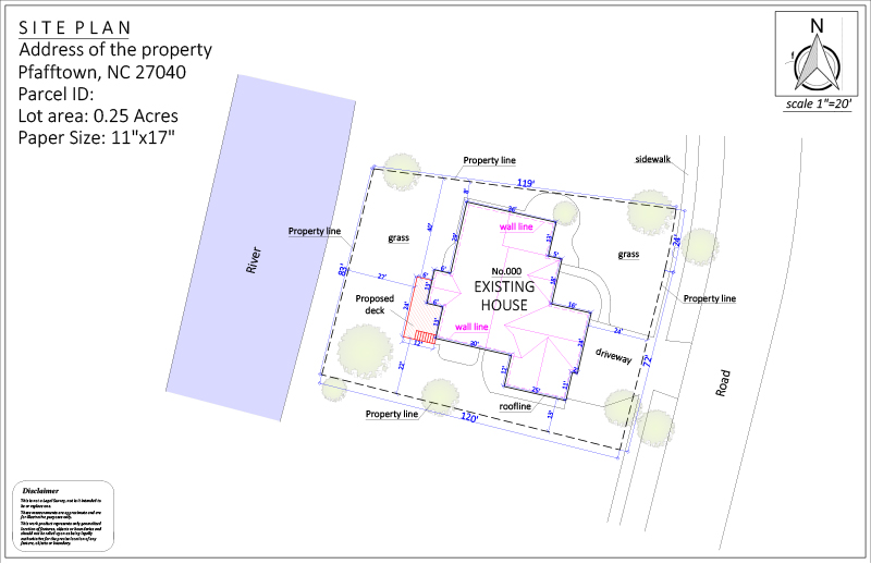 Site plan for deck permit
