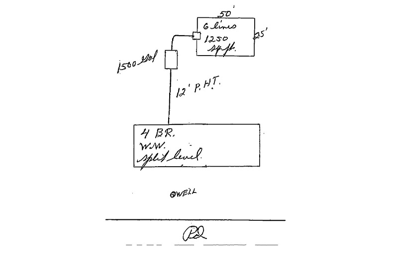 Sketch for a Septic and Well System