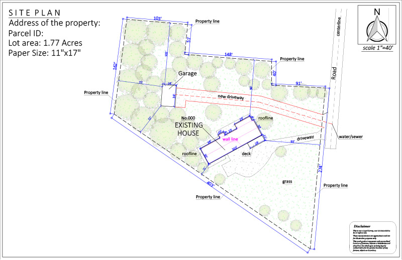 Site Plan for a Garage Addition