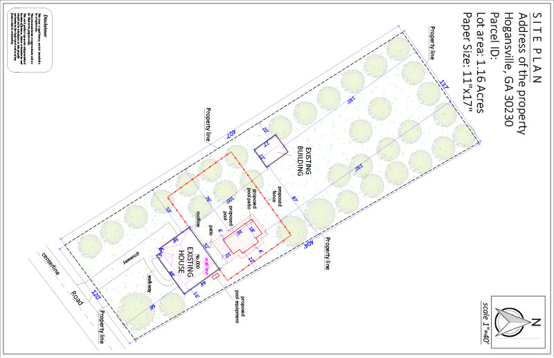 Site Plan for an Inground Pool