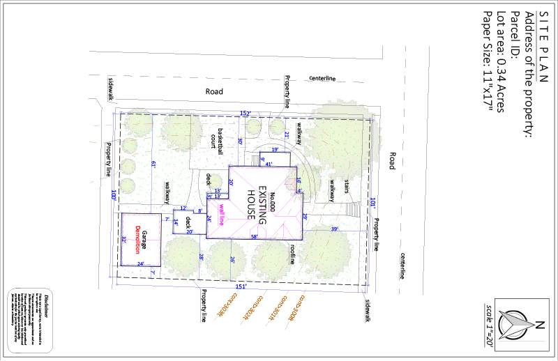 Garage Demolition Permit Site Plan in Memphis