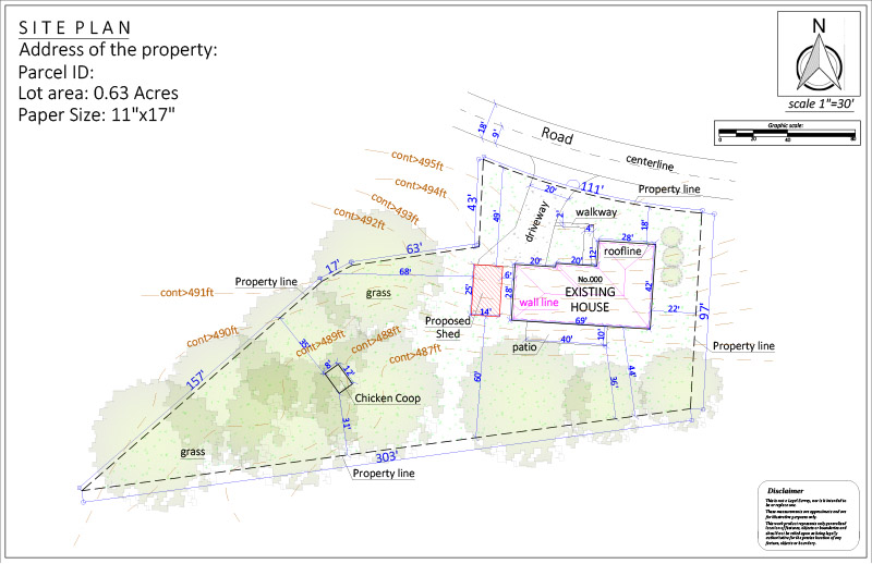Site Plan for a Shed