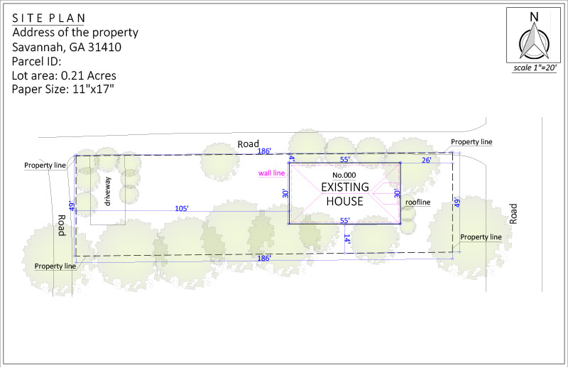 Site Plan for a Tree Removal