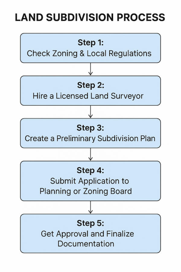 Process of land subdivision