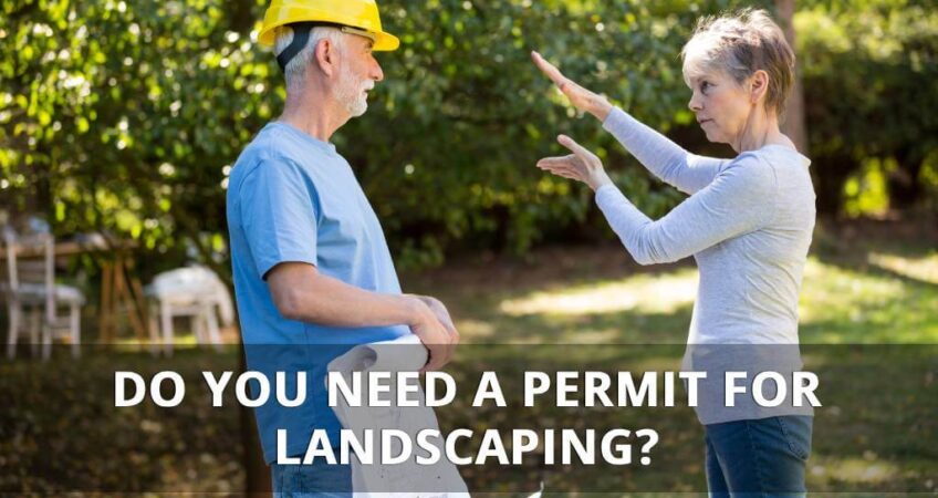 Permit for landscaping