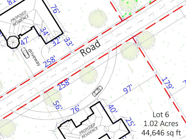 Subdivision site plan notes and legends Notes and legends on subdivision site plan