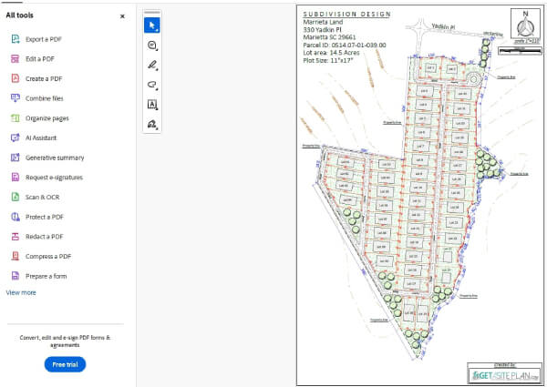 Reading a subdivision site plan in pdf format Reading subdivision site plan pdf