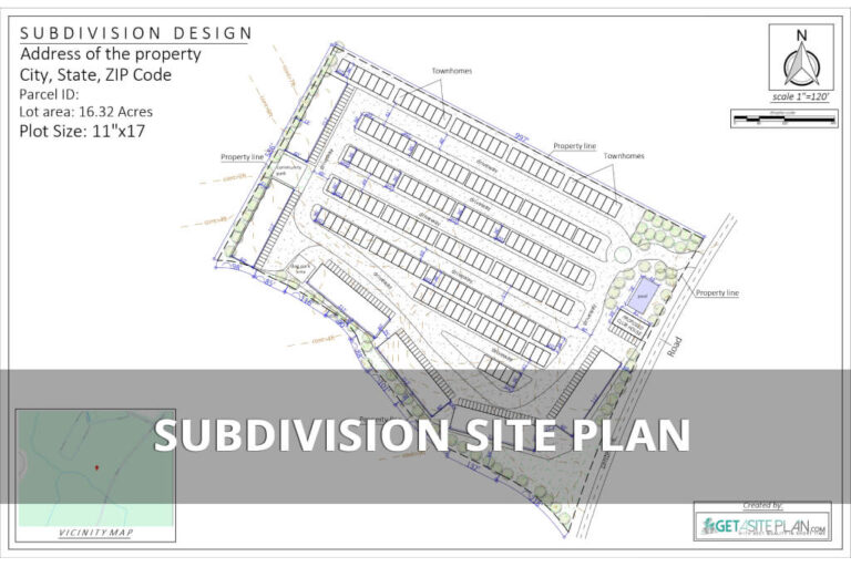 Subdivision site plan