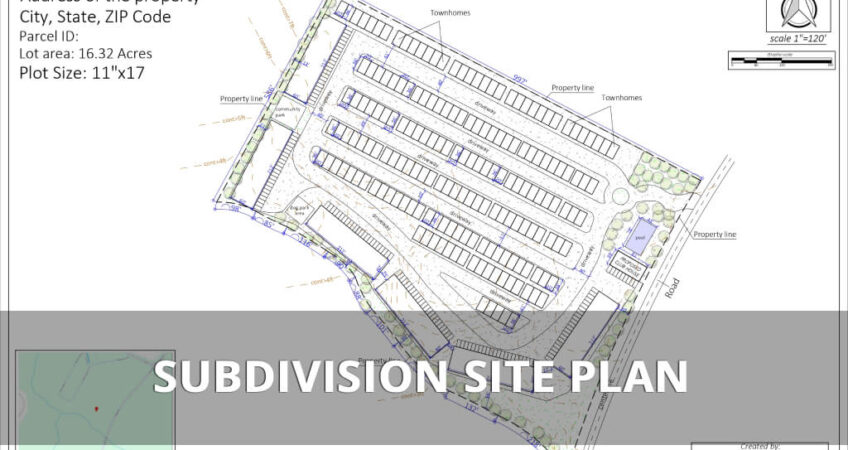 Subdivision site plan