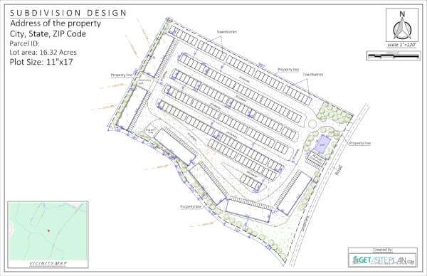 Subdivision site plan definition
