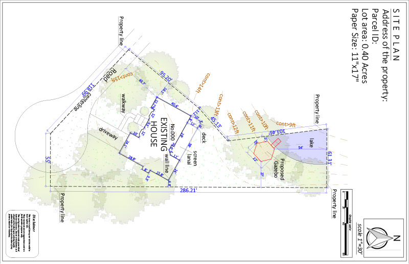 Site Plan for a Gazebo