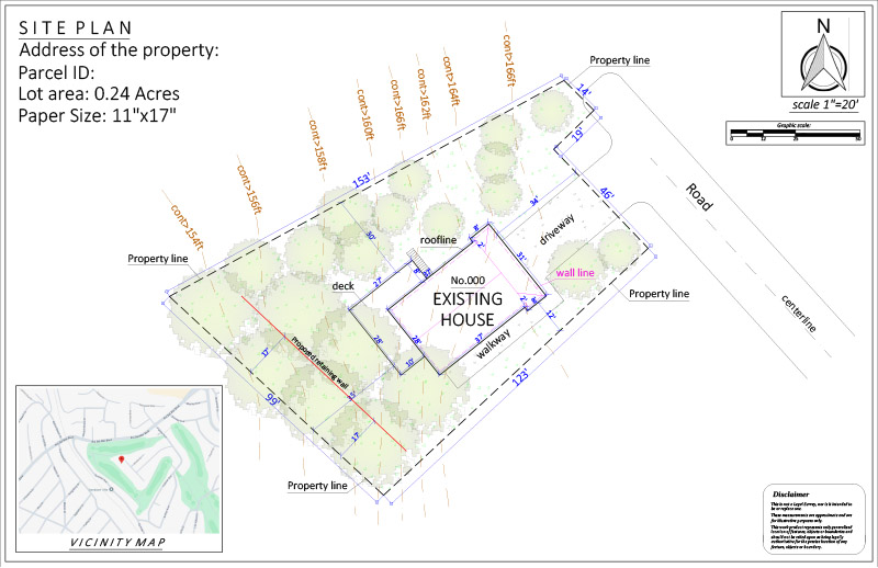 Site Plan for a Retaining Wall