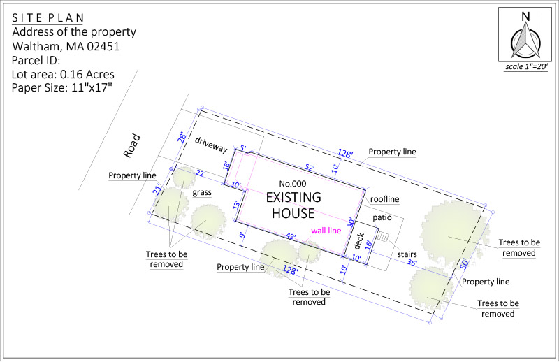 Site Plan for a Tree Removal