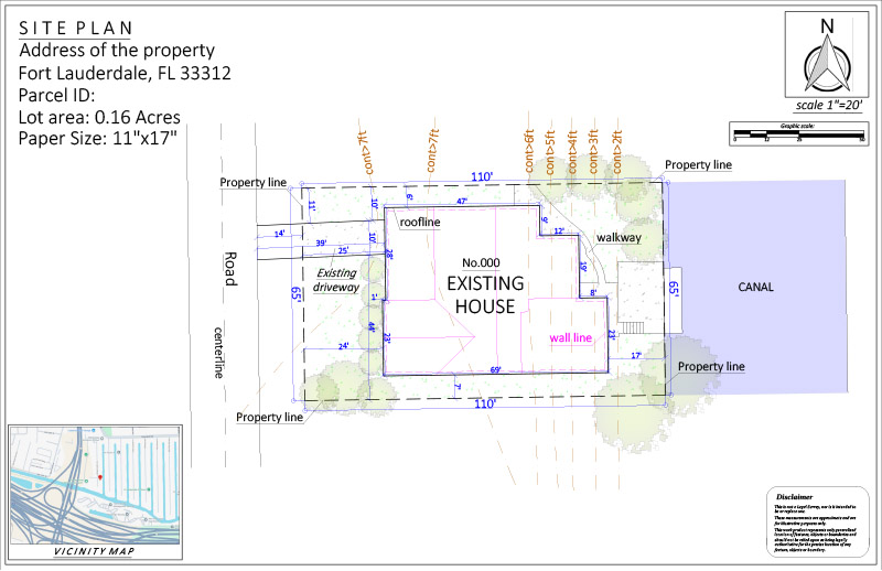 Site Plan for a Driveway Modification