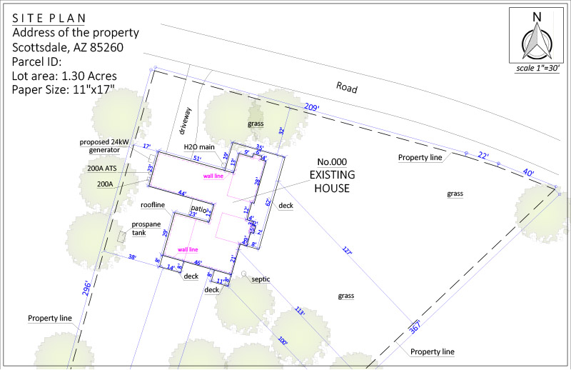 Site Plan for a Generator Permit Arizona