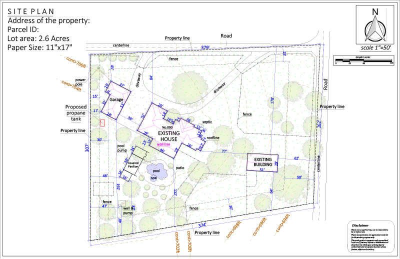 Site Plan for a Propane Tank Permit