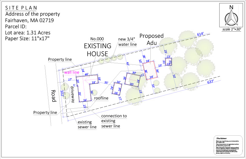 Site Plan for an ADU Permit