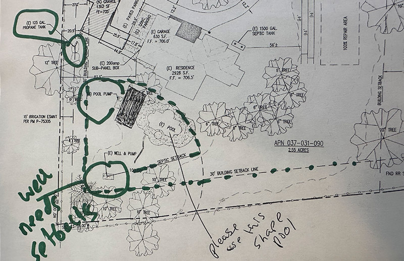 Sketch for a Propane Tank Permit