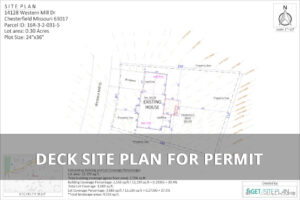 Deck site plan for permit
