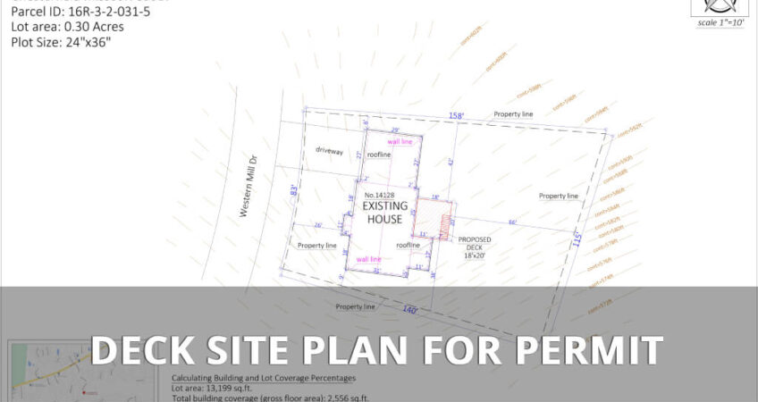 Deck site plan for permit