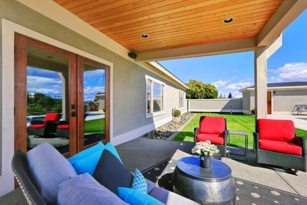 Idea for back porch in modern style Modern back porch ideas