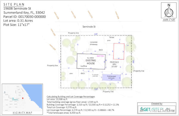 Site plan for deck necessity 