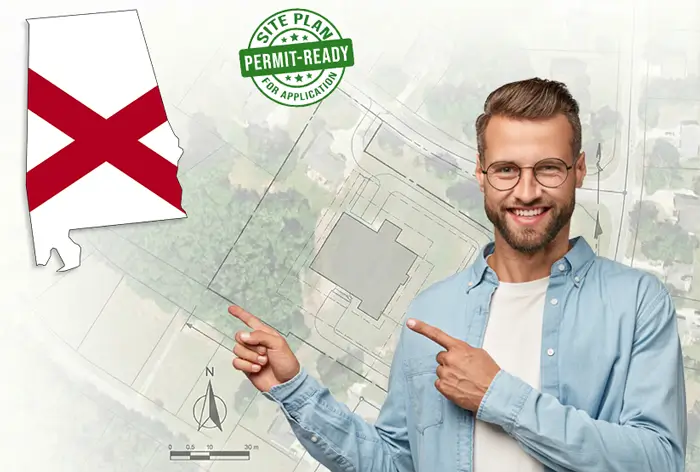 Alabama site plans for permits and HOA - drafted online