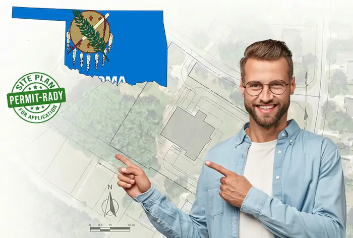 Oklahoma site plans for permits and HOA - drafted online