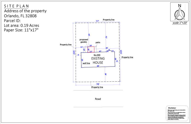 Secure a Gazebo Permit Site Plan