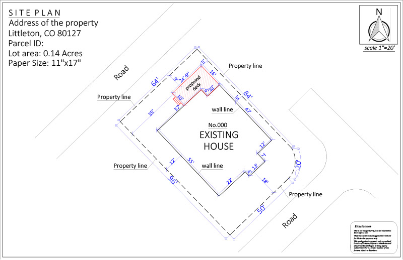 Site Plan for a Deck Permit