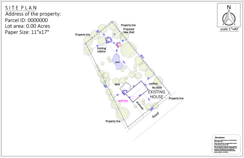 Site Plan for a Shed Permit
