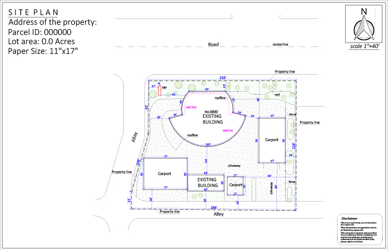 Site Plan for a Sign Permit